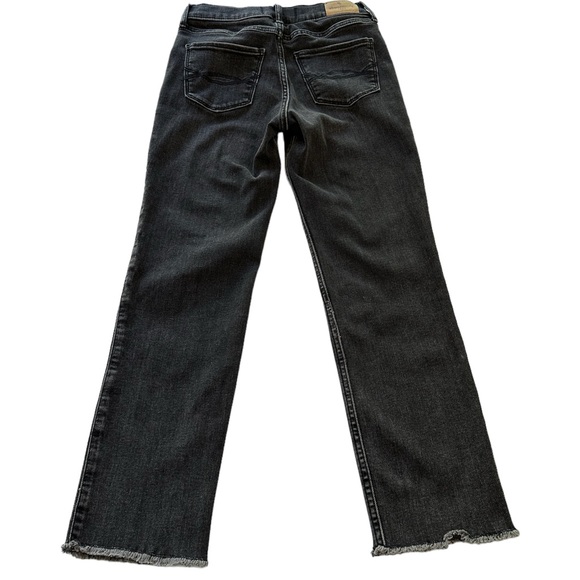 Abercrombie & Fitch Kids High Rise Ankle Straight Black Jeans Girls Size 11/12 - Picture 3 of 10